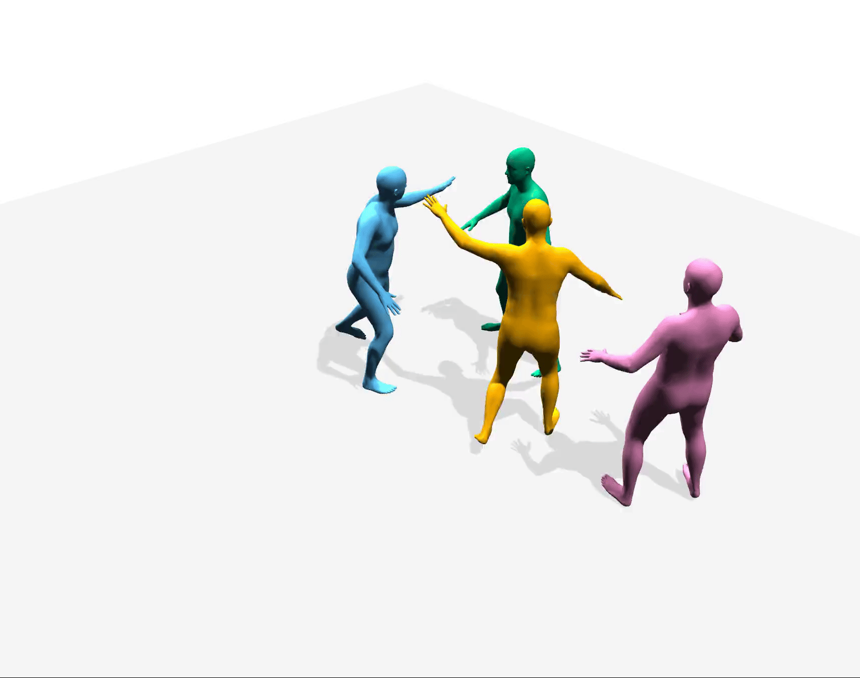 UMF: Four-agent fight scenario