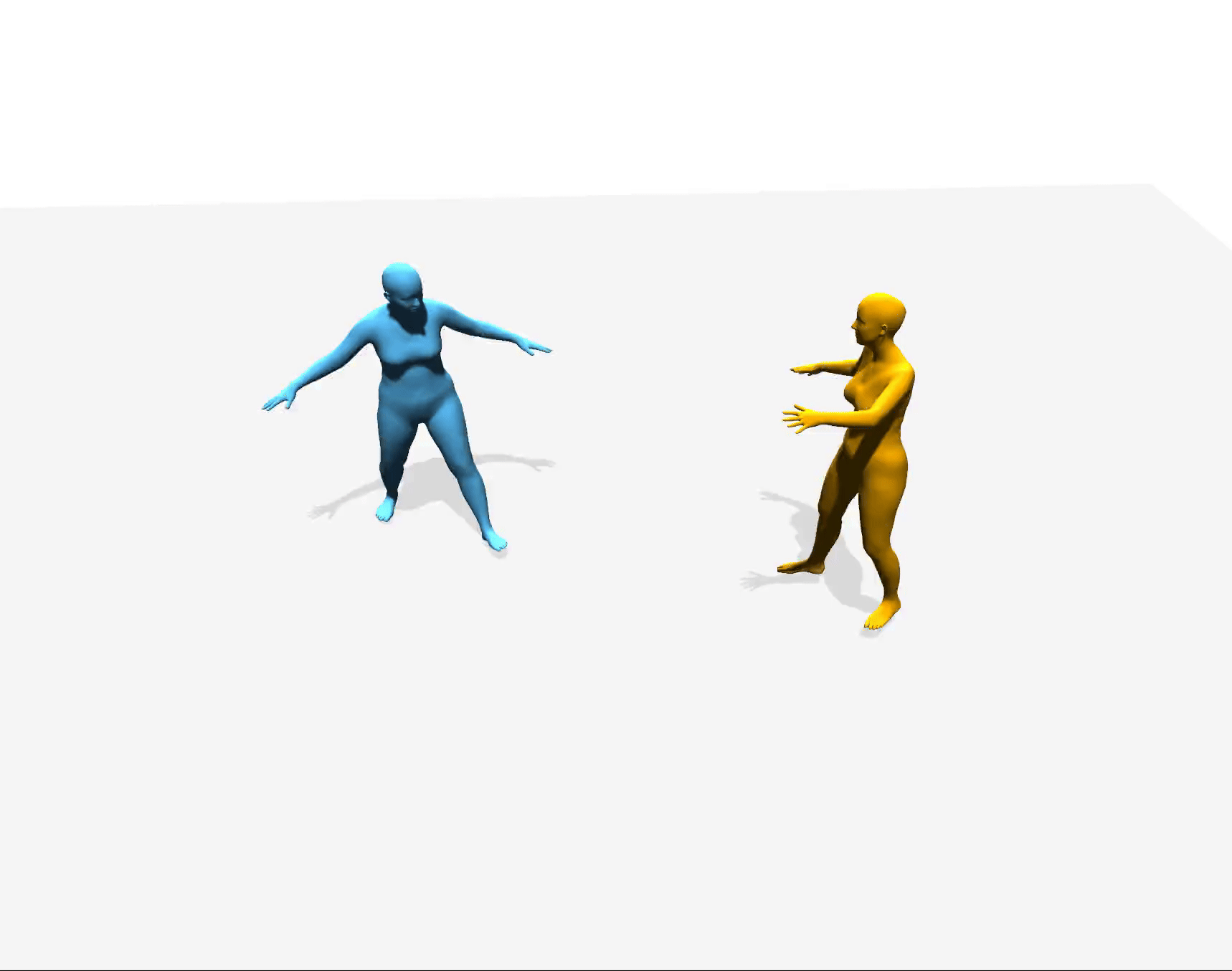 UMF: Two performers use their right leg to confront each other